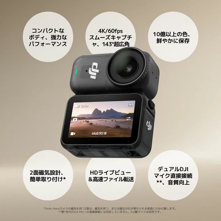 楽天市場】ウェアラブルカメラ アクションカメラ Osmo Nano Vlogコンボ 
