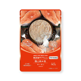 日本産 獣医師設計 猫用一般食 ねこみ〜る 無添加サプリseries SuppleValue5 胃腸健康維持 サーモン （パウチ40g×14袋）