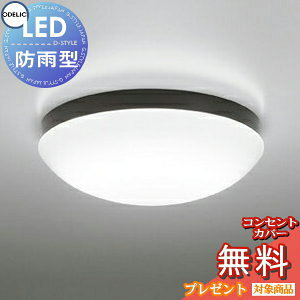 エクステリア 屋外 照明 ライトオーデリックODELIC 軒下シーリング OW269014NR FCL30W相当 昼白色 黒色 LED ポーチライト 玄関灯 門柱灯