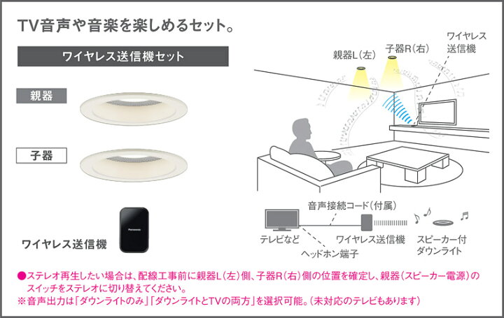 楽天市場】パナソニック Panasonicスピーカー付調光ダウンライト 