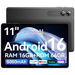 �^�u���b�g Android16 11�C���` ���� android �^�u���b�gPC�{�� 12GB+64GB 8000mAh��e�� �d���ptablet Netflix YouTube Gemini AI �q���ی샂�[�h