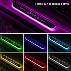 BYD ATTO3��p LED�����h�A�V���v���[�g �J�[�A�N�Z�T���[ �����h�A �~�� �X�e�b�J�[�h�A �~���K�[�h �ی�X�g���b�v �A�N���� ���P�x 7�F �t���[�������[�h ���C�����X �[�d��