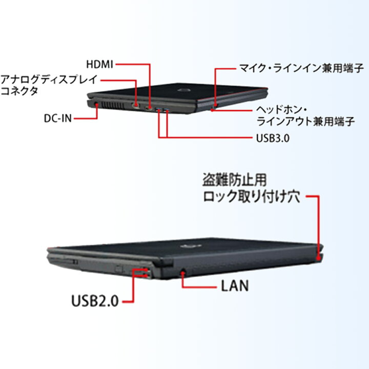 楽天市場】中古パソコン 富士通FUJITSU ノートパソコン A574 15.6型 