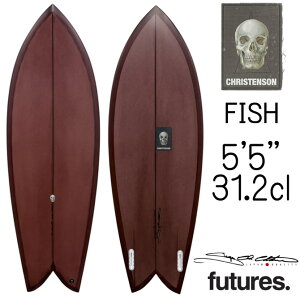 �N���X�e���\�� �T�[�t�{�[�h �t�B�b�V�� 5'5×20 3/4×2 3/8 31.2L / Christenson SurfBoards Fish Choco