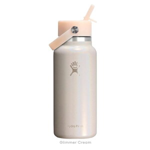 nChtXN Hydro Flask 32oz 946ml Wide Mouth Flex Straw XeX{g Glimmer Cream