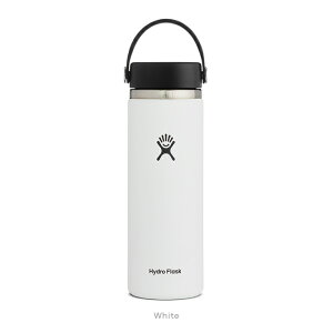 nChtXN Hydro Flask 20oz 591ml Wide Mouth XeX{g White