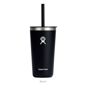 nChtXN Hydro Flask 28oz 828ml Drinkware All Around Tumbler With Straw Lid XeX^u[ Xg[t Black