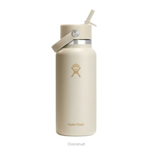 nChtXN Hydro Flask 32oz 946ml Wide Mouth Flex Straw XeX{g Coco