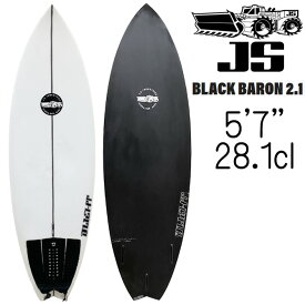 【中古】【フィン付き】JSサーフボード ブラックバロン 2.1 PE モデル 5'7" 28.1L ユーズドボード / UsedSurfboard JS Industries SurfBoards BlackBaron 2.1 PE Model 170.2cm