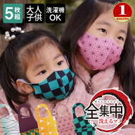 【楽天1位】5枚組 全集中 マスク 洗える 個包装 洗濯機 洗えるマスク 肌荒れ しない マスク UVカットマス…