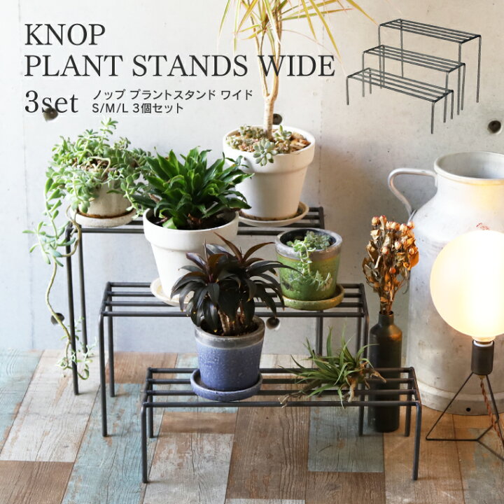 楽天市場】ノッププラントスタンド ワイド S M L 3点セット KNOP 