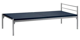 イージーベッド スチール製 組立簡単 シングルサイズ ネイビー シルバー EBD-01(SV) EBD01SV koeki