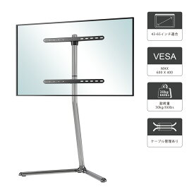 DMM.make DISPLAY/TVスタンド DKS-LSVL 43-65インチ VESA対応 左右回転 メタル