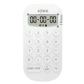 時計付電卓バイブタイマー ホワイト CL-133WT 時計付き電卓タイマー 時計 電卓 タイマー ウォッチ 電卓付 電卓付きタイマー バイブ機能 計算機 便利 用品 グッズ おすすめ 通販 人気