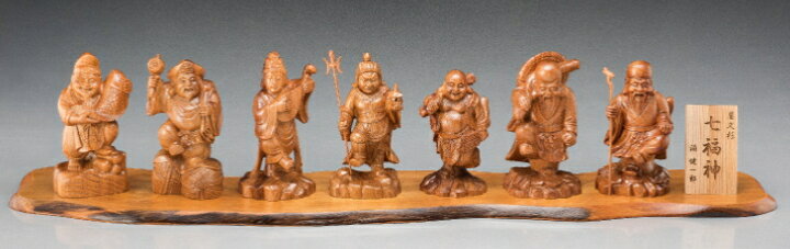 楽天市場】【代引き不可】神木屋久杉 七福神 開運インテリア 屋久杉 