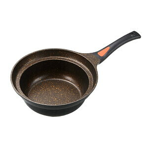 IHゴールドマーブル鍋型フライパン 24cm ゴールドマーブルフライパン フライパン 鍋 IH IH対応 IH調理器対応 ガス火 直火 マーブルコート 調理器具 マーブルコートフライパン フッ素 厚底 鍋型