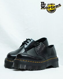 【日本正規品】ドクターマーチン 3ホール 厚底 1461 QUAD 3 EYE SHOE 25567001 BLACK Dr.Martens 1461 クアッド シューズ ローカット メンズ レディース レザー 母の日