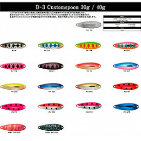 D3カスタムルアーズ(D3 Custom Lure's) スプーン 30g #08 BKY