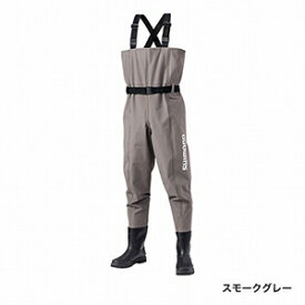 シマノ(SHIMANO) ハイパーウェーダー チェストハイ・カットフェルトソール L 25.5-26.0 スモークグレー FF-052T ウェイダー ウェダー ウエダー 胴長 防水