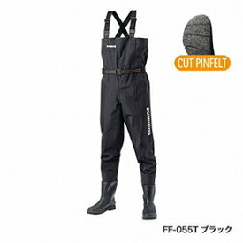 【防災】シマノ(SHIMANO) ハイパーウェーダー(チェストハイ・カットピンフェルトソール) L(25.5-26.0) ブラック FF-055T