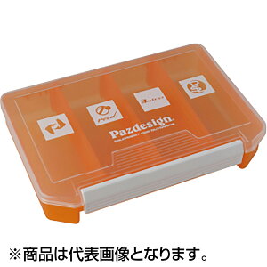 パズデザイン(Pazdesign) PSL ロゴ入りルアーケース オレンジクリア PAC-017