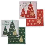 クリスマス ノベルティ　クリスマス ジャガードハンドタオル（ツリーパッケージ）　クリスマス サンタ Xm…