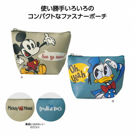 ミッキー＆ドナルド デイリーポーチ　　　ポーチ 小物入れ 化粧 メイクトラベル かわいい おしゃれ コンパクト 収納 整理 バッグインバッグ