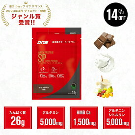 【14%OFFクーポン！14日23:59まで】プロテイン ホエイプロテイン HMB グルタミン アルギニン シトルリン お試し お試しパック チョコ ヨーグルト フルーツ 個包装 小分け 筋トレ トレーニング 国内製造 ／ DNS ディーエヌエス ホエイプロテインSP 34g 選べる3風味