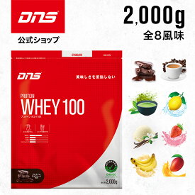 DNS プロテインホエイ100 プロテイン ホエイ ホエイプロテイン 2,000g 2kg 選べる8風味 女性 男性 チョコ いちごミルク 抹茶 バナナ バニラ レモン ダイエット 筋トレ 国内製造