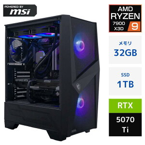�y�V�i�zPanoplia Powered by msi R9B65507TPM3D �f�X�N�g�b�v�p�\�R�� /Windows11 Home /AMD Ryzen9 7900X3D /�������F32GB /M.2�F1TB /NVIDIA GeForce RTX 5070Ti 16GB