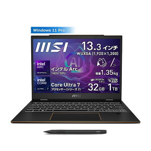 MSI Summit 13 AI+ Evo A2VM Copilot+ PC Vim[gp\R /Windows11 Pro /Core Ultra 7 2 / 32GB /M.2 1TB /13.3C` 1920 x 1080 (Full HD)()