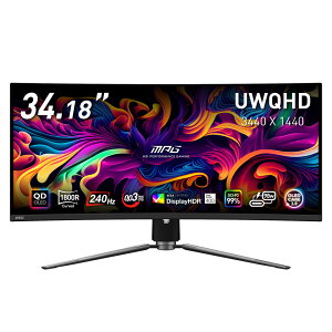 MSI (MPG-341CQPX-QD-OLED) 34.18C` UWQHD 240Hz pȃQ[~Oj^[ (p1800R /3440 x 1440 (240Hz) /HDMI2.1 /Displayport1.4a /USB Type-C)()