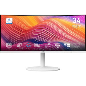 �y�����񂹁zMSI (MODERN-MD342CQPW) 34�C���` 120Hz UWQHD �p�ȃ��j�^�[ [3440 x 1440 (120Hz) /HDMI2.0b /Displayport1.4a /USB Type-C]