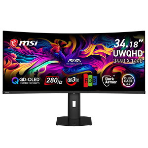 �y�����񂹁zMSI (MAG-341CQP-QD-OLED-X28) 34.18�C���` 280Hz UWQHD QD-LED �p�ȃ��j�^�[ [3440 x 1440 (280Hz) /HDMI2.1 /Displayport1.4a /USB Type-C]