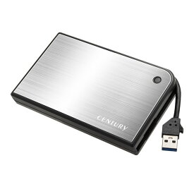 【センチュリー製品】 CENTURY（センチュリー） MOBILE BOX USB3.0接続 SATA6G 2.5インチHDD/SSDケース シルバー (CMB25U3SV6G)