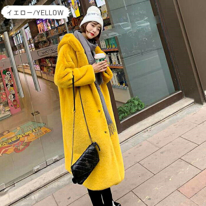 楽天市場】ボリュームファーコート フェイクファーもふもふ暖かい 