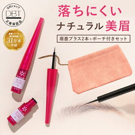【50％ポイント還元★先着+10％OFFクーポン発行中12日9:59迄】 EC限定 【アートメイク】 眉墨プラス2本セット 限定ポーチ付き ブラウン 眉ティント アイブロウ 落ちにくい 眉毛ティント 落ちにくいアイブロウ リキッドアイブロウ ナチュラル美眉 消えにくい