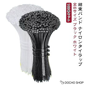 屋内 固定バンド 配線 ナイロン コード タイラップ 100本セット 結束 100本セット 結束バンド バンド タイラップ タイ ケーブル 配