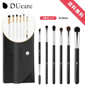 【全店30%OFFクーポン】DUcare アイシャドウブラシ 6本セット メイクブラシ セット 化粧筆 セット ケース付き ブレンディングブラシ コンシーラーブラシ アイブロウブラシ スクリューブラシ アイシャドウ ブラシ アイメイク ブラシ 高級タクロン 馬毛