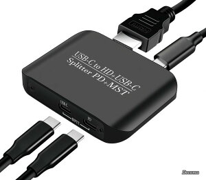 �y���������zC�X�v���b�^�[ 4K 60Hz Type C ���� �f���A�� ���j�^�[ MST SST �g��/�~���[���[�h�B�X�v���C�A�_�v Mac-Book Pro/Air�ADELL XPS 13/15�Ai-Mac�Ai-Pad