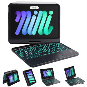 �y���������ziPad Mini 7 A17 Pro ��7����(2024)/Mini 6 ��6����(2021) 8.3�C���`�ɑΉ� �L�[�{�[�h�t���P�[�X �[�d�� mini �L�[�{�[�h �P�[�X ipad �p�ی�P�[�X