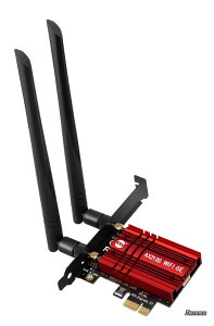 �y���������z6E PCIe ����LAN�J�[�h (2.4GHz/5GHz/6GHz) Bluetooth 5.2 ����Intel AX210 �Q�[���pwifi ����x�� �u���P�b�g�t�� Windows10 64 �r�b�g Windows11 �Ή� ����