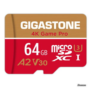 �y���������z1��p�z GIGASTONE �}�C�N��sd�J�[�h 64GB 4K Game Pro UHS-I A2 V30 U3 C10 95MB/s �A�N�V�����J���� �X�|�[�c�J���� 4K Ultra HD ���� ����m�F�� SD�A�_�v�^�[1���t���y5�N�f�[�^�����E����������