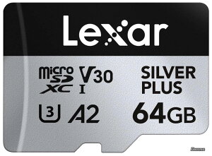 �y���������zSilver Plus 64GB Micro SD�J�[�h �ő�205MB/s MicroSDXC UHS-I�t���b�V���������[�J�[�h �A�_�v�^�[�t�� C10 U3 A2 V30�Ή� �t��HD 4K UHD ����TF�J�[�h �h���[�� �A�N�V�����J���� �g�ь^�Q�[���@