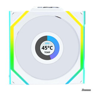 �y���������z120mm ARGB�t�@�� UNI FAN SL LCD Wireless 120 WT Single Pack 1.6�C���`LCD�X�N���[������ 2.4GHz���C�����X �P�[�u���}�l�[�W�����g�s�v FDB ����LED�X�g���b�v UF-SL120-LCD-WLS-1W ���{���K�㗝�X�i