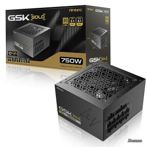 �y���������z�d�����j�b�g GSK750 V2 ATX3.1 �o��750W �u���b�N 80PLUS GOLD �F�؎擾 �������E���ϋv �t�����W�����[�� �d�����j�b�g Antec GSK750 V2 ATX3.1