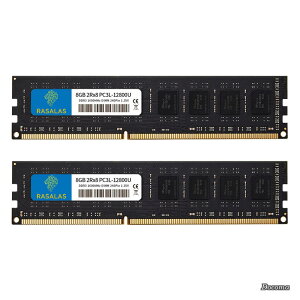 �y���������zDDR3-1600 PC3-12800U 8GBx2�� PC3L-12800 UDIMM �f�X�N�g�b�vPC�p������ 240Pin �d��1.5V �� 1.5V ���Ή� RAM