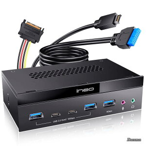 �y���������z5.25 �C���` PC �}���` �t�����g �p�l�� USB 3.2 Gen2 �n�u �R���s���[�^ �V���[�V �t�����g �u���P�b�g�ASATA �d���R�l�N�^���K�v (2x10G USBC�A2x10G USBA�A1x USB3.0 TypeA�A�I�[�f�B�I �}�C�N 