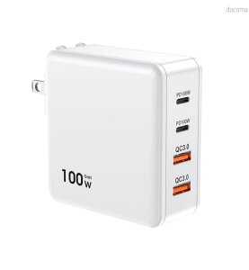 �y���������z�^�C�vc 100w PD �}���[�d�� 4�|�[�g�����[�d �y�� ���^ USB PD3.0/QC3.0/PPS/SCP�K�i PSE�F�� GaN�Z�p���� �܂肽���ݎ��v���O iPad/iPhone/Android/MacBook�ȂǊe���