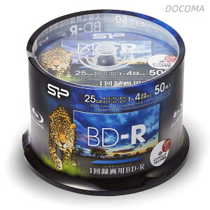 �y���������zSilicon Power �V���R���p���[ 1��^��p �u���[���C�f�B�X�N BD-R 25GB 1-4�{�� �z���C�g���C�h�v�����^�u�� 50���X�s���h�� SPBDRV25PWB50S